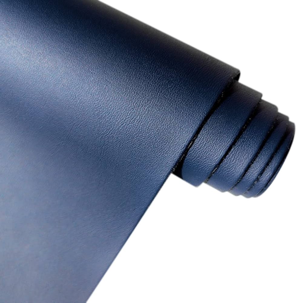 An application scenario or product detail of navy blue faux leather fabric - Image 6