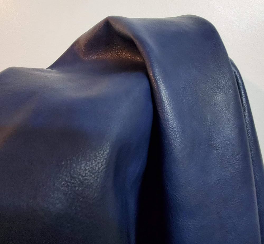 An application scenario or product detail of navy blue faux leather fabric - Image 14