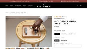 Northwind Supply - Molded Leather Valet Tray