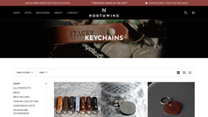 Northwind Supply - Custom Leather Keychain