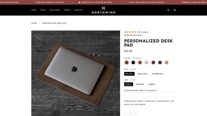 Northwind Supply - Personalized Leather Desk Pad Blotter