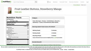 Trader Joe's - Fruit Leather Buttons - Strawberry Mango