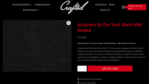 NW Crafted Interiors - Alcantara By The Yard - Black 9040