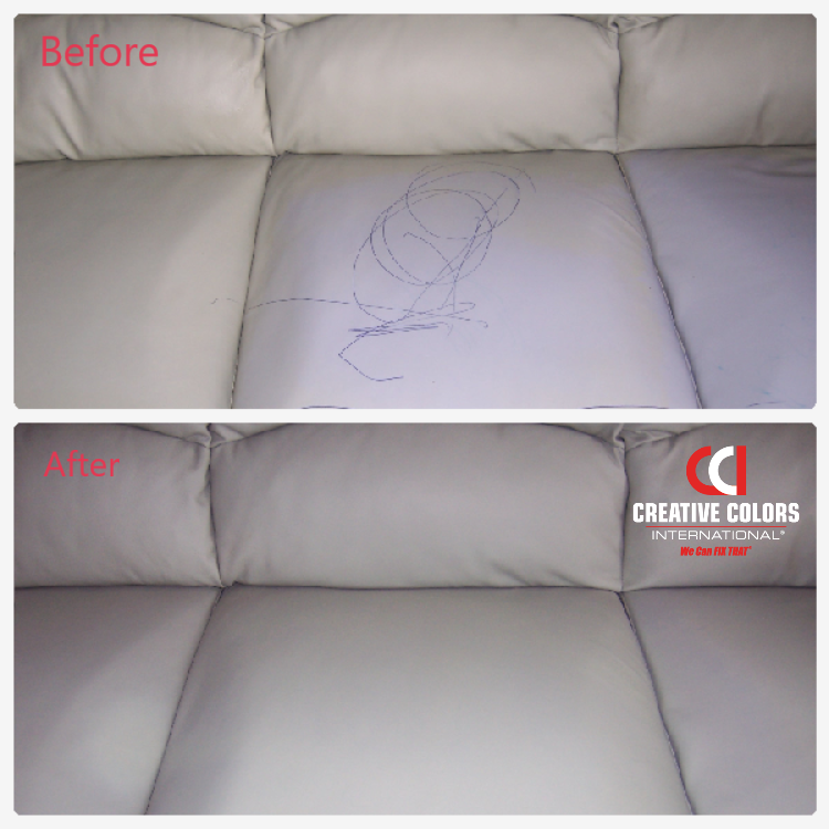 An application scenario or product detail of oil stain on leather sofa - Image 3