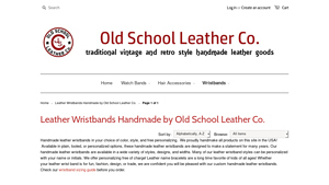 Old School Leather - Handmade Wristbands