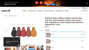 OMTech - Leather Key Fob Kit