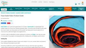 Online Fabric Store - Faux Suede