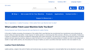Opt Lasers - Leather Patch Laser Machines