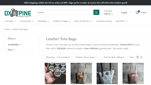 Ox and Pine - Artisan Leather Tote Bags