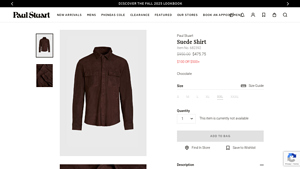 Paul Stuart - Suede Shirt