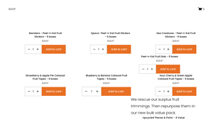 Peaceful Fruits - Peel-n-Eat Fruit Stickers