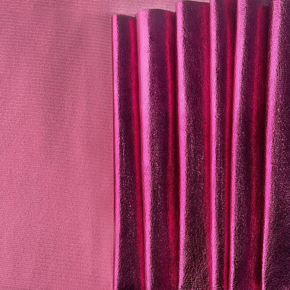 An application scenario or product detail of pink faux leather fabric - Image 4