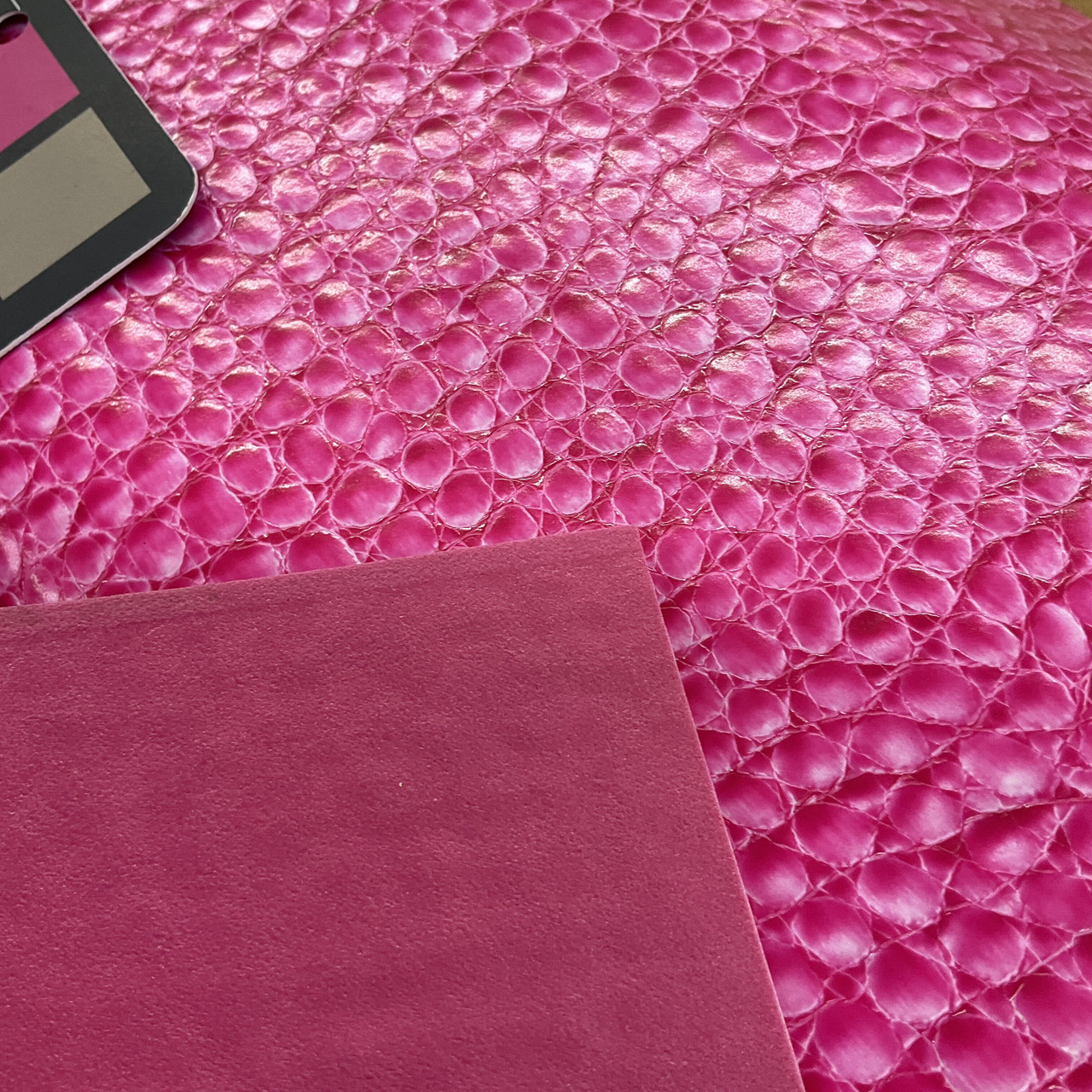 An application scenario or product detail of pink faux leather fabric - Image 18