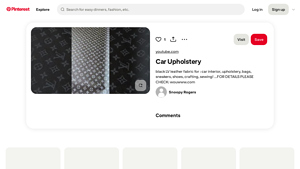 Louis Vuitton - Black Vinyl Fabric