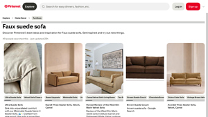 Pinterest - Minimalist Suede 4 Seater Sofa