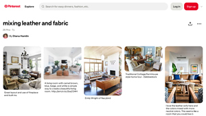 Pinterest - Leather & Fabric Living Room Ideas