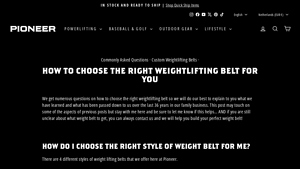 Pioneer Fit - Weightlifting Belts