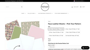 Pip Supply - Custom Printed Faux Leather Sheets