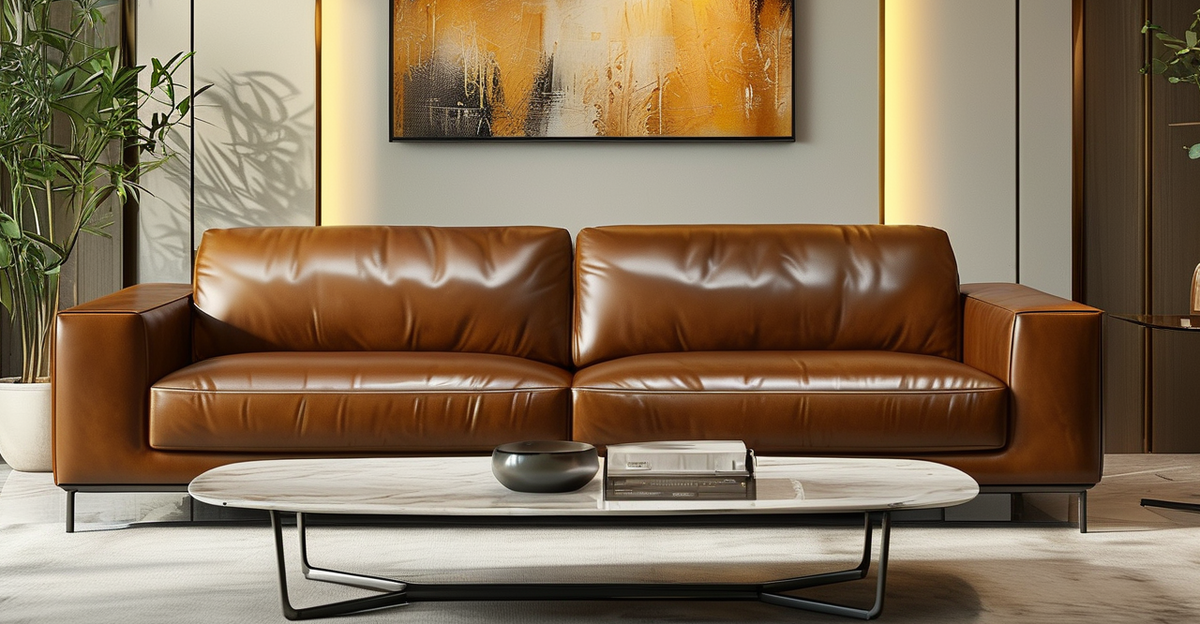 An application scenario or product detail of polyurethane leather sofa - Image 3