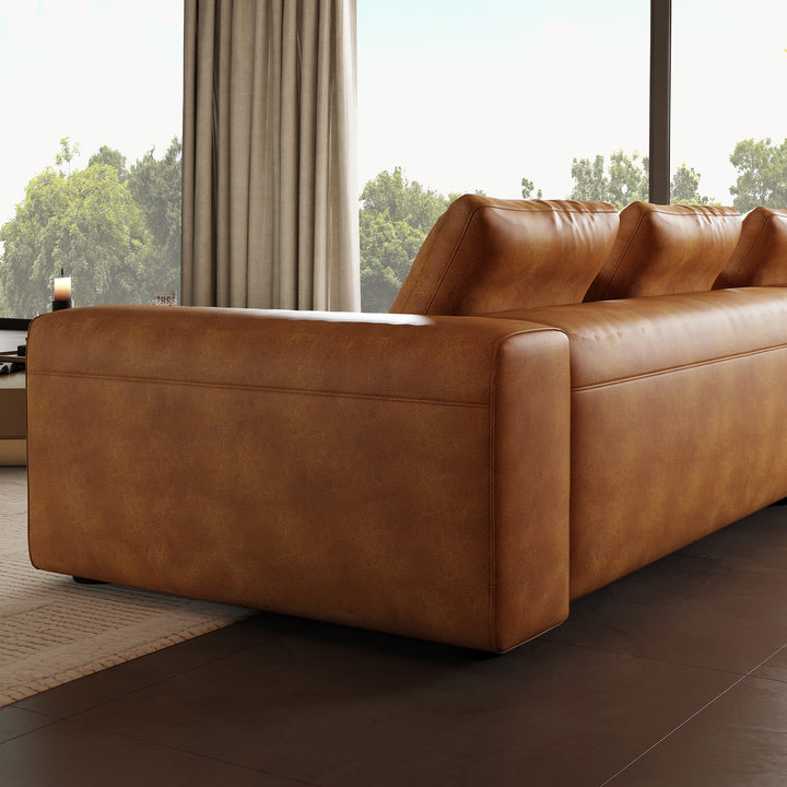 An application scenario or product detail of polyurethane leather sofa - Image 11