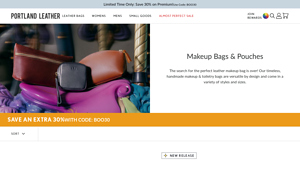 Portland Leather Goods - Nutmeg Makeup Bag