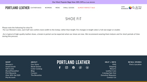 Portland Leather Goods - Women's Sizing Guide