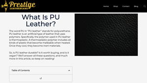 Prestige Leather Care - PU Leather Solutions