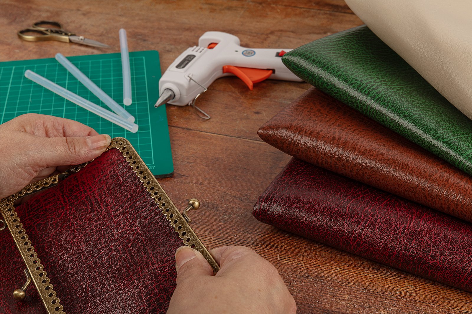 An application scenario or product detail of printed leatherette fabric - Image 14