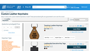 Quality Logo Products - Custom Leather Keychains