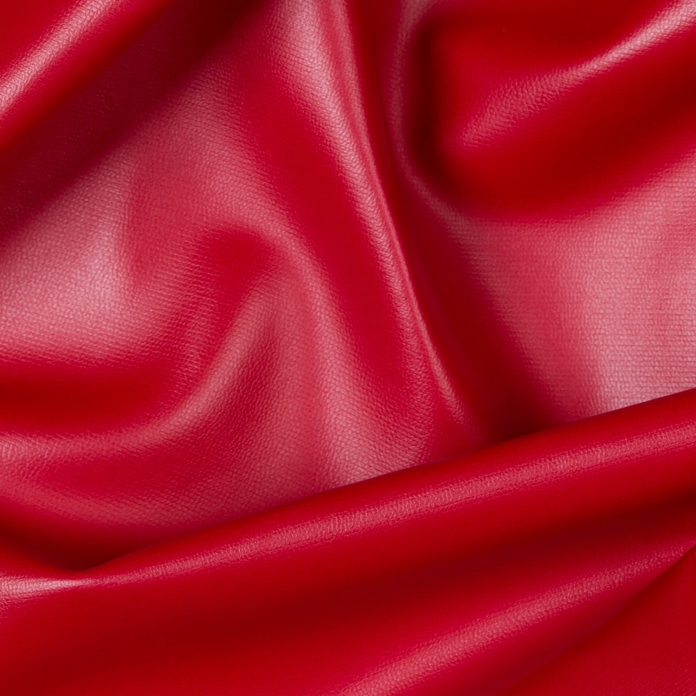 An application scenario or product detail of red faux leather fabric - Image 13