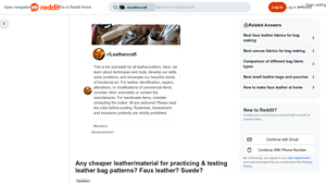 Reddit - Affordable Leather Alternatives