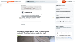 Reddit - Faux Leather Care Guide