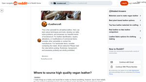 Reddit - Vegan Leather Options