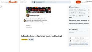 Reddit - Faux Leather Insights