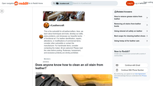 Reddit - Saddle Soap & Neatsfoot Oil