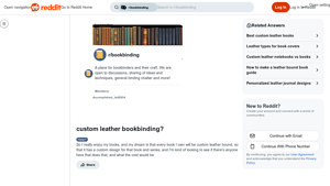 Reddit - Custom Leather Bookbinding Services
