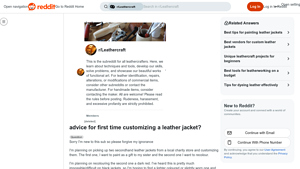 Reddit - Leather Jacket Customization Tips