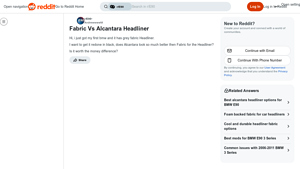 BMW E90 - Fabric vs Alcantara Headliners