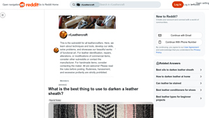 Reddit - Leather Care Essentials