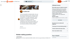 Reddit - 1911 Holster Making Techniques