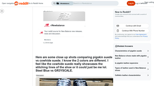 Pigskin vs Cowhide Suede - Color Comparison