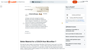 Couch Material Alternatives - Brushed Leather vs. Microfiber