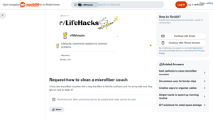 Reddit - Upholstery Cleaning Essentials