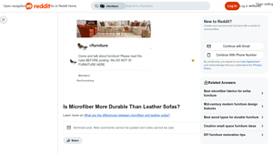 Reddit - Microfiber vs. Leather