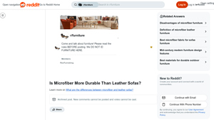 Reddit - Microfiber vs. Leather