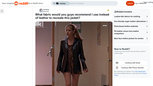 Reddit - Alternative Fabrics for Jackets