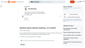 Reddit - Leather Chamois Performance Issues