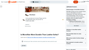 Reddit - Microfiber vs. Leather Comparison