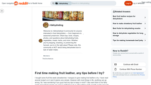 Reddit - Fruit Leather Preparation Tips