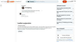 Reddit - Leather Suspenders for Firefighters